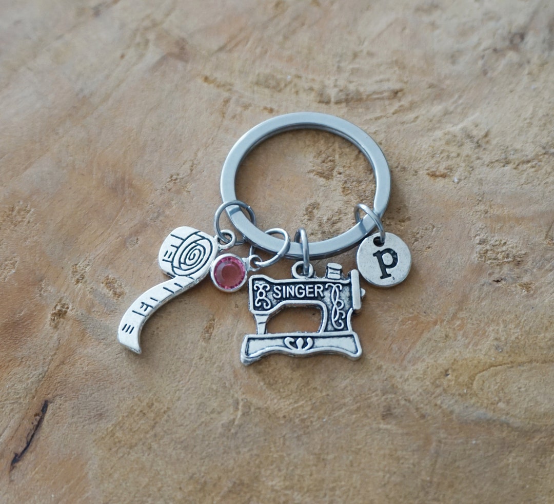 Sewing Machine Keychain Key Ring Wool Spool Thread Sewing Sewing