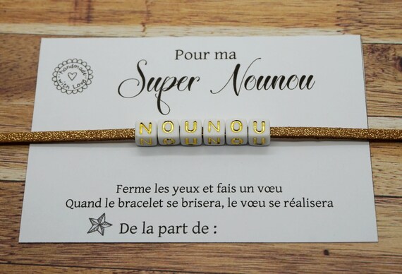 personalised nanny bracelet