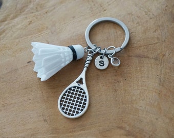 Badminton keychain - badminton racket/shuttlecock keychain - sports gift for coach, trainer, friend, colleague, sister, brother