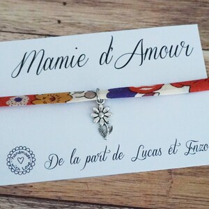 Bracciale Liberty Mamie + nome personalizzato per bambino/a - nonna amorevole - futura nonna - compleanno della nonna - felice festa della nonna - regalo di Natale