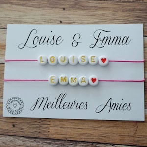Duo Bracelet meilleures amies - super copine - bracelet coeur - bracelet amitié - copine amie anniversaire - friend gift - soeur de coeur