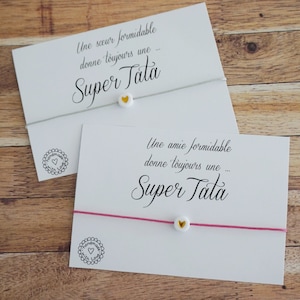bracelet Super Tata personnalisable - cadeau future tata- tata qui déchire - annonce bébé grossesse - future mamie