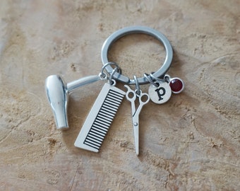 hairdresser keychain - Porte clé cadeau coiffeur coiffeuse - accessoires coiffeur - cadeau anniversaire amitié femme homme