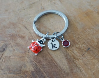 Ladybug keychain - Ladybird keyring - porte clé coccinelle - Ladybug gift - Friend gift birthday gift - Good Luck - Fortune