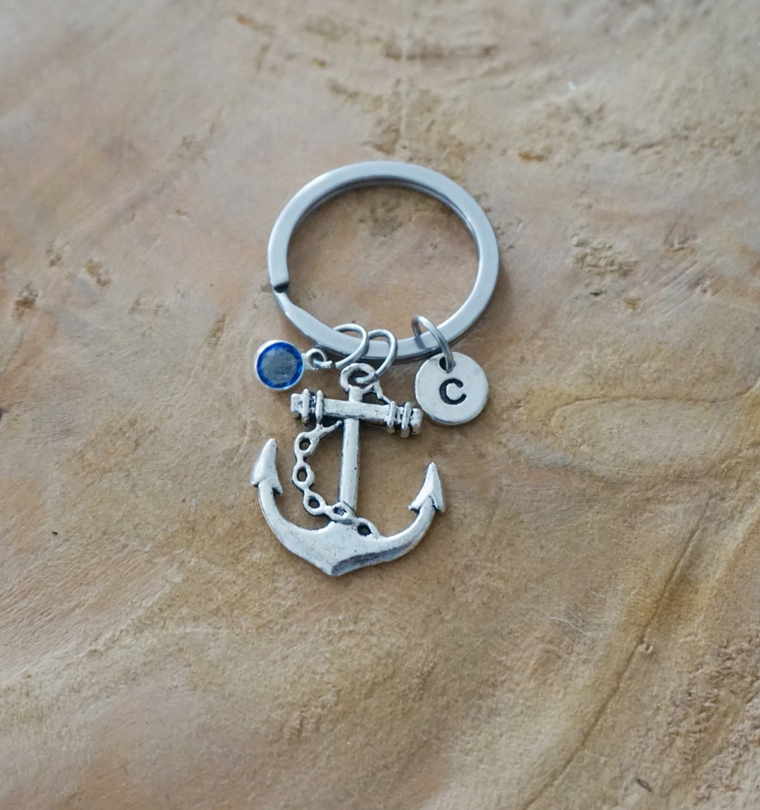 Llavero Personalizado De Tela Con Monograma - Tejido De Algodón Y Metal, Hecho A Mano En EE. UU.