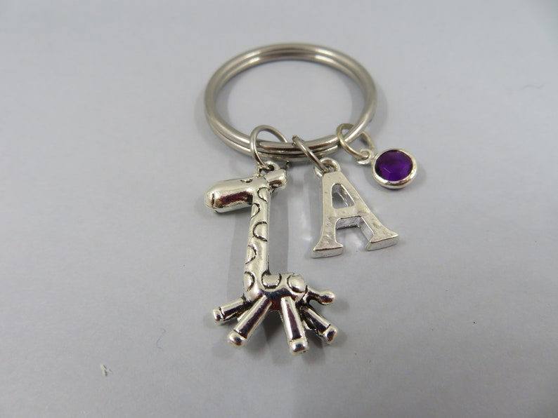 animal lovers giraffe keychain Giraffe Gifts Giraffe personalised gift gift for he giraffe key holder