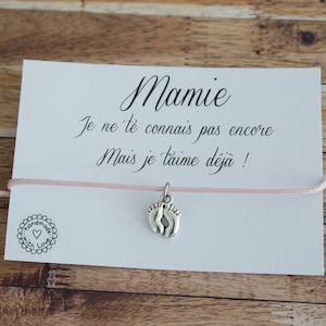 Bracelet Mamie - annonce grossesse - cadeau future mamie -  Promue mamie - fête grand mère