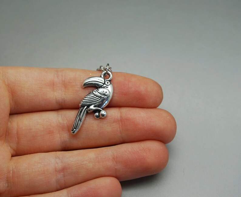 custom necklace personalized Friend gift tropical gift bird Toucan necklace parrot jewelry- collier perroquet bird necklace