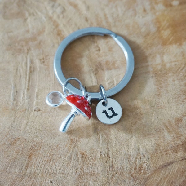 Mushroom keychain - mushroom lover - porte clé champignon bois forêt nature flore faune biodiversité