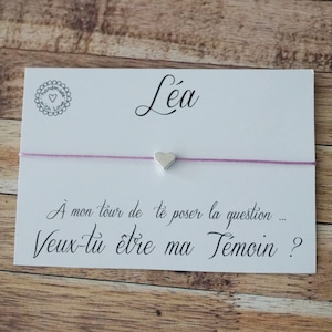 bracelet personnalisé prénom - bracelet veux tu être ma témoin - bracelet mariage - cadeau témoin de mariage