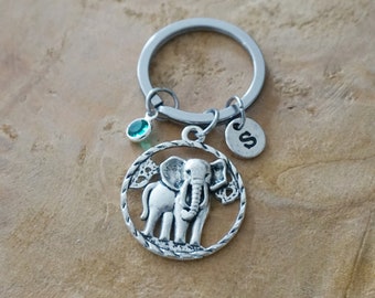 Elephant Keychain - porte clé éléphant - animal Afrique Asie - cadeau anniversaire soigneur animalier vétérinaire E09