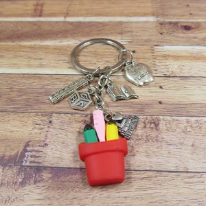 Bedankt leraar sleutelhanger - Leraar cadeau - Leraar sleutelhanger tashanger - Einde schooljaar cadeau - Atsem - AVS - Kinderdagverblijf