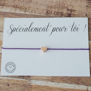 Bracelet Spécialement pour Toi - Bracelet cadeau pour Toi - porte bonheur - bracelet Amitié - carte anniversaire personnalisée
