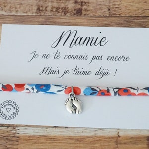 Liberty Mamie bracelet - future grandma - baby announcement - pregnancy announcement promoted to grandma - birth gift
