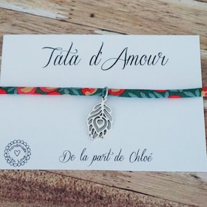 Bracelet tata d'amour - cadeau tata personnalisé - anniversaire tata - aunt gift - cadeau noël