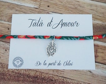 Bracelet tata d'amour - cadeau tata personnalisé - anniversaire tata - aunt gift - cadeau noël