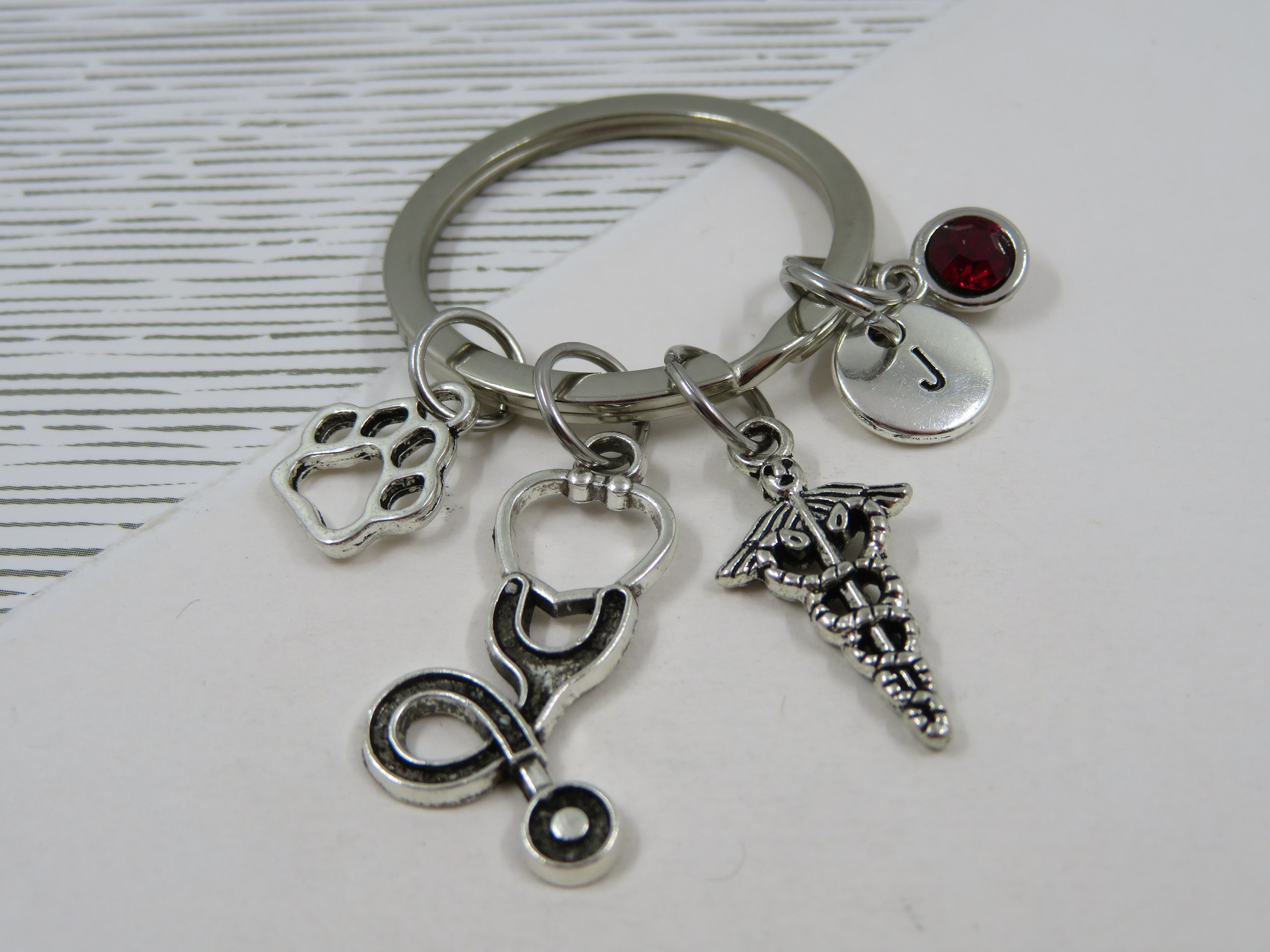 Veterinarian Charms Keychain