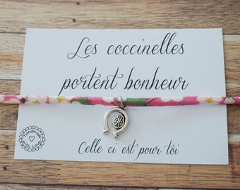 Porte bonheur - bracelet coccinelle - bracelet fer à cheval - chance amour - bracelet liberty - bracelet enfant bracelet femme