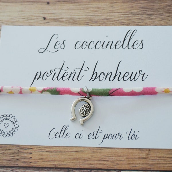 Porte bonheur - bracelet coccinelle - bracelet fer à cheval - chance amour - bracelet liberty - bracelet enfant bracelet femme