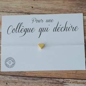 Colega genial - Pulsera de corazón - Regalo personalizado para colega - Regalo para un amigo - Amuleto de la suerte - Tarjeta de cumpleaños de Navidad