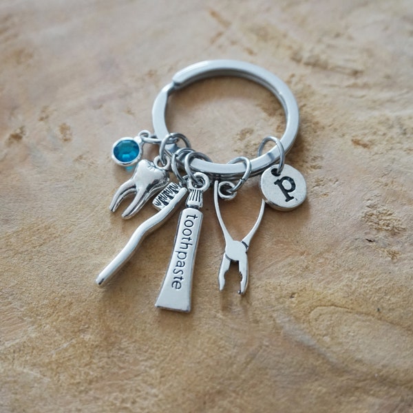 Dentist keychain - Porte clé dent - porte clé dentiste santé femme homme - cadeau anniversaire enfant ado - étudiant dentiste