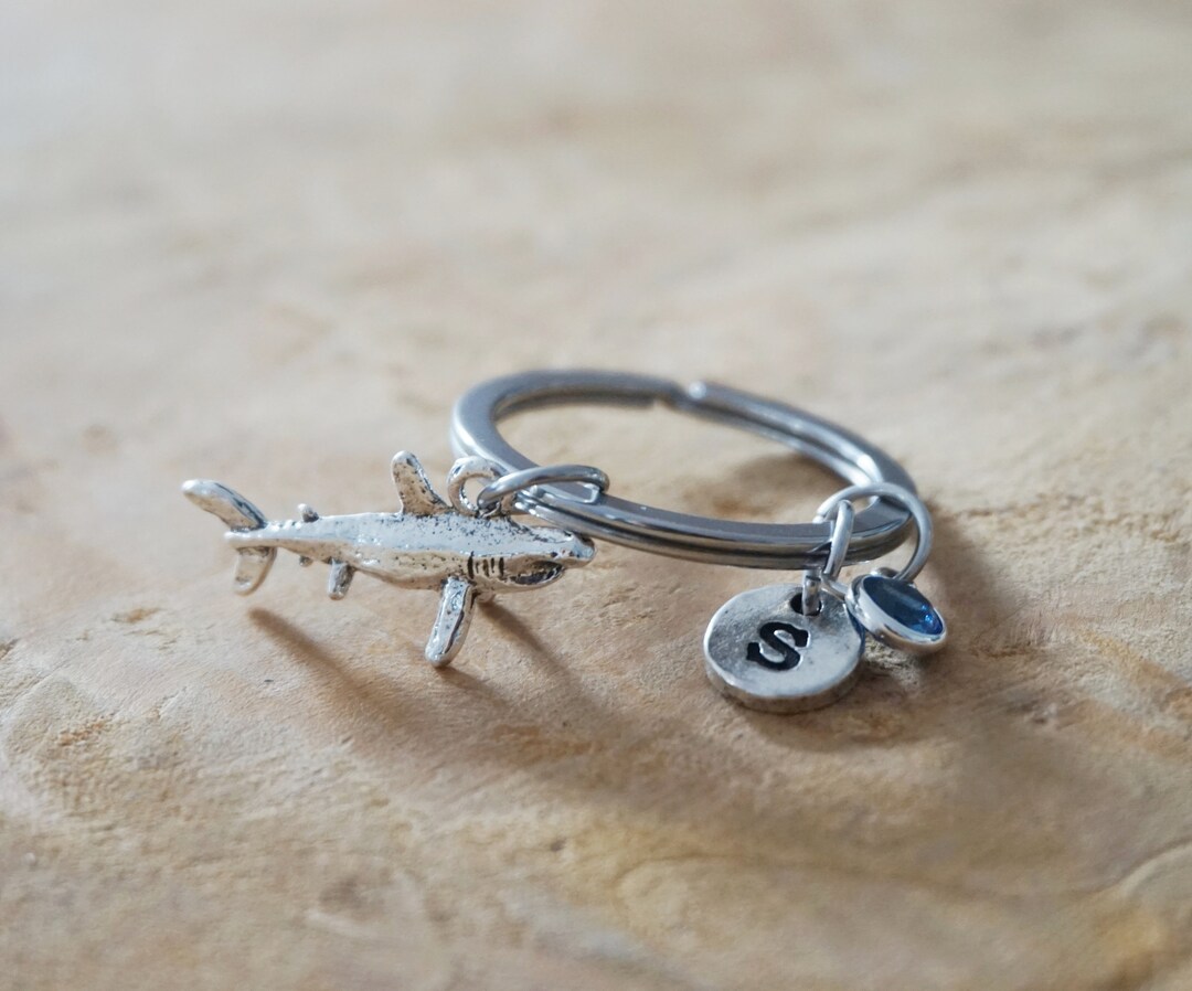 Shark Keychain Custom Keychain Personalized Friend Shark Keychain