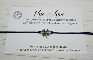 2 Bracelets D'amitié Ou Couple Faits Main Avec Carte De Vœux - Cordon Réglable, Message Personnalisé, Cadeau Pour Meilleure Amie Ou Amoureux