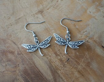 dragonfly earrings - boucle d'oreille libellule - Cadeau biologiste soigneur passion insectes - cadeau amitié collègue