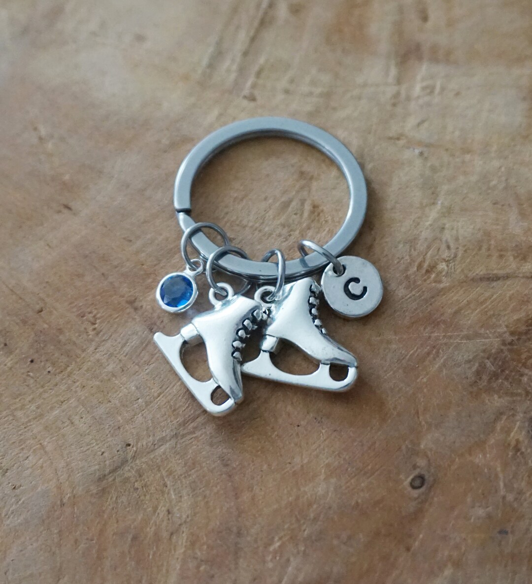 Ice Skate Keychain Ice Skating Custom Keychain Personalized Gift Ice