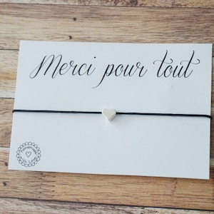 Bracelet Merci pour tout - Bracelet Merci - Bracelet cadeau Amitié - Bracelet reconnaissance - Bracelet cadeau Bijou