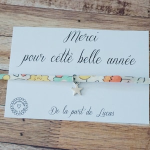 Thank you for this wonderful year bracelet - personalized teacher gift - thank you teacher - atsem nursery childminder