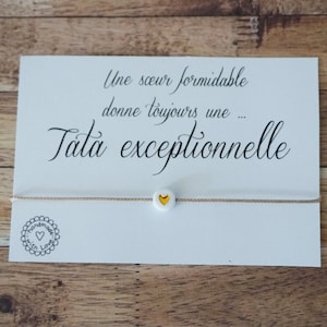 Bracelet tata - annonce grossesse bébé - tata exceptionnelle - mamie exceptionnelle - future tata - promue tata