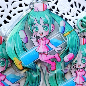Hatsune Miku Nurse Keychain