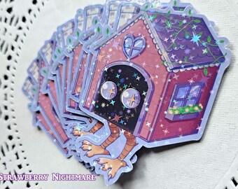Creepy Cute Baba Yaga House Sticker