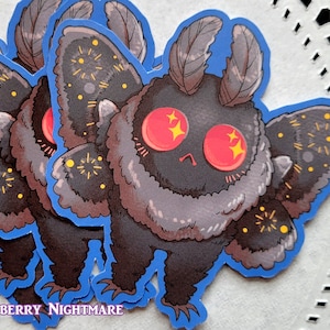 Creepy Cute Mothman cryptid Sticker