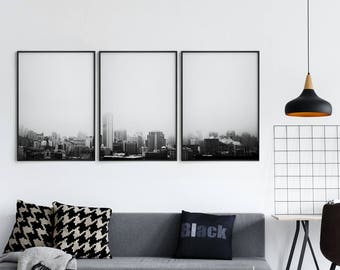 3 piece art set city set of city print printable landscape art black and white printable big city wall art piece wall scandinavian daryan colling on etsy 3 piece art set city set of city print printable landscape art black and white printable big city wall art piece wall scandinavian daryan colling on etsy