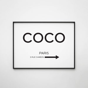 Coco Chanel Druckbare Poster Fotografie Art Paris Street Etsy