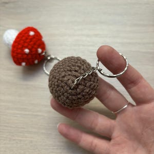Crochet Toadstool/mushroom Keyring, Mushroom Keyring, Toadstool Keyring ...