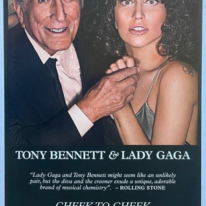 Tony Bennett and Lady Gaga Cheek to Cheek 11"x17" Poster