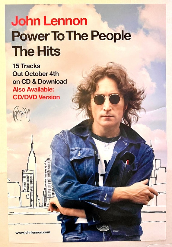 John Lennon Power to the People the Hits Album Poster 20”x30