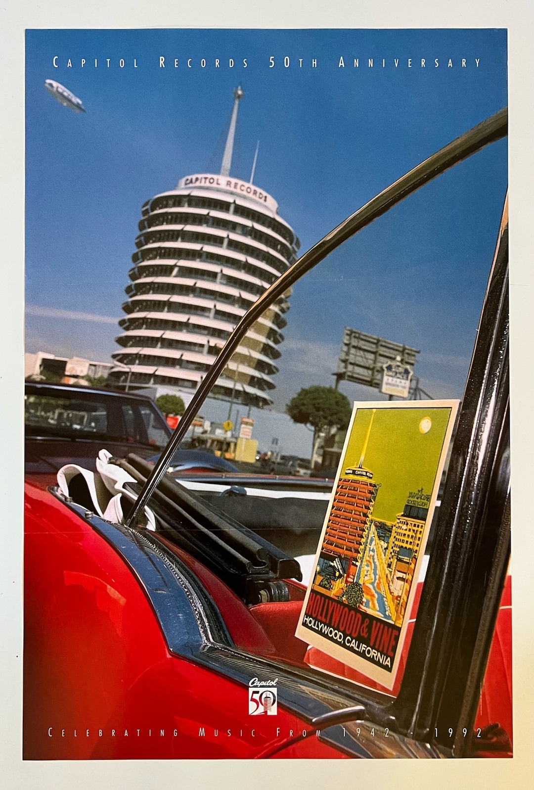 Capitol Records 50th Anniversary Poster 1992 20x30 Etsy