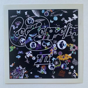 Led Zeppelin III album cover print 8”x8”