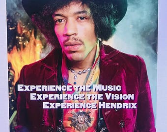 6枚セット サイケロック Doors,Jimi Hendrix,Janis 他 Jimi Hendrix Album Poster: Experience Hendrix 1997 Double-sided