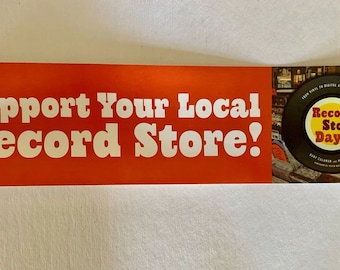 Support Your Local Record Store:  Record Store Day Sticker