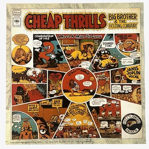 Big Brother and the Holding Company - Cheap Thrills - Vintage Album Cover Poster