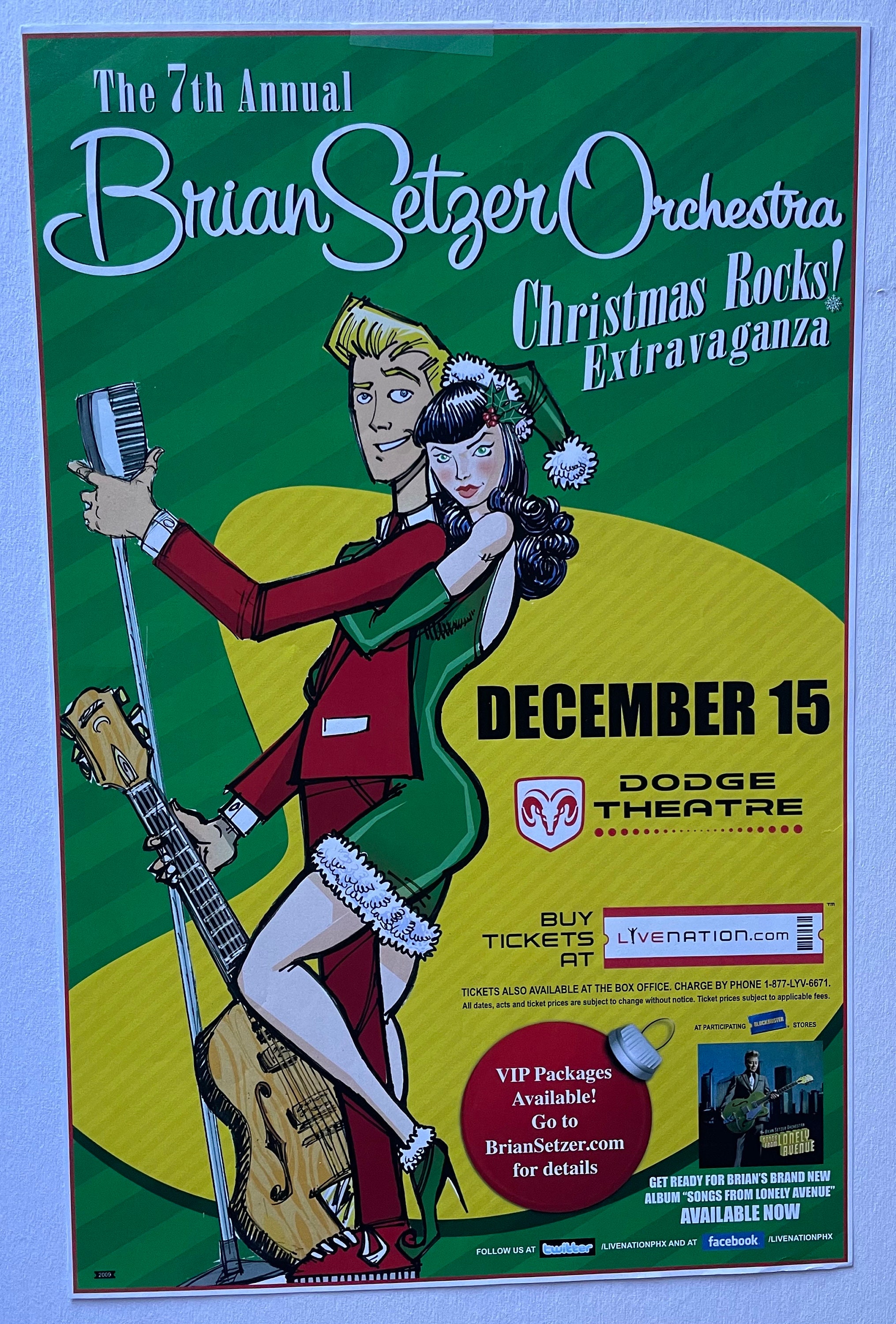 Brian Setzer Orchestra Christmas 2024 Calendar Adria Ardelle