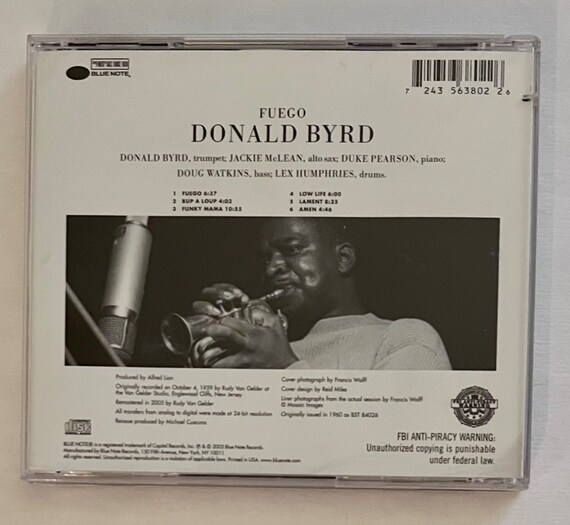 Donald Byrd Fuego レコード 4026 Blue Note Donald Byrd: Fuego (1959) Blue Note, and Blue Not