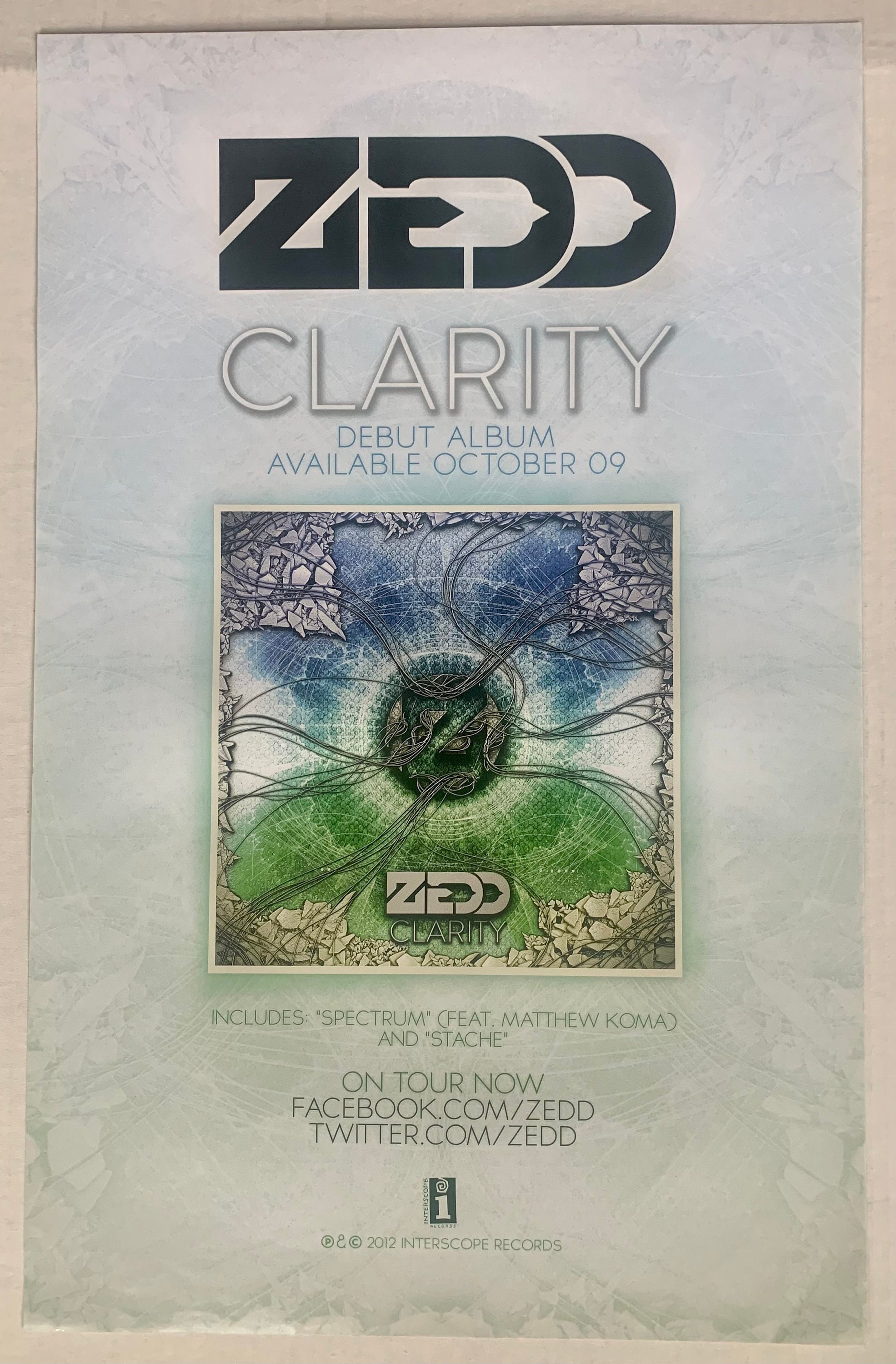 Zedd: Clarity Album Poster 14x22 - Etsy Finland