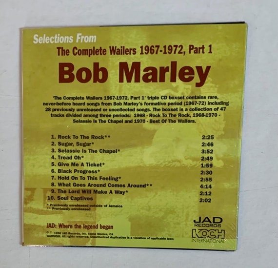 Bob Marley Selections From the Complete Wailers 1967-1972