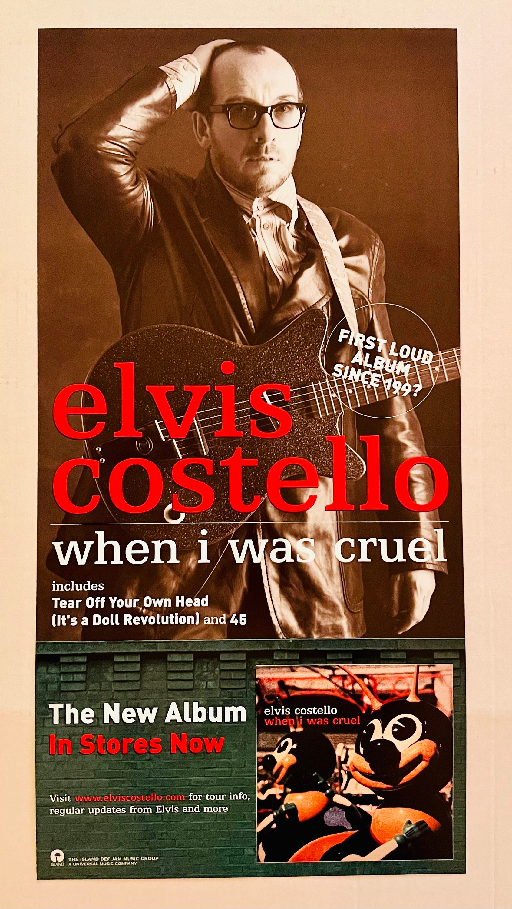 【レコード】 Elvis Costello / When i was cruel Elvis Costello Record When I Was Cruel Vinyl Music Album
